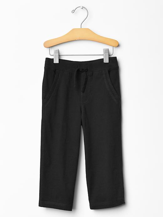 1 of 8 showing, with the color true black knit of product Jersey knit pants