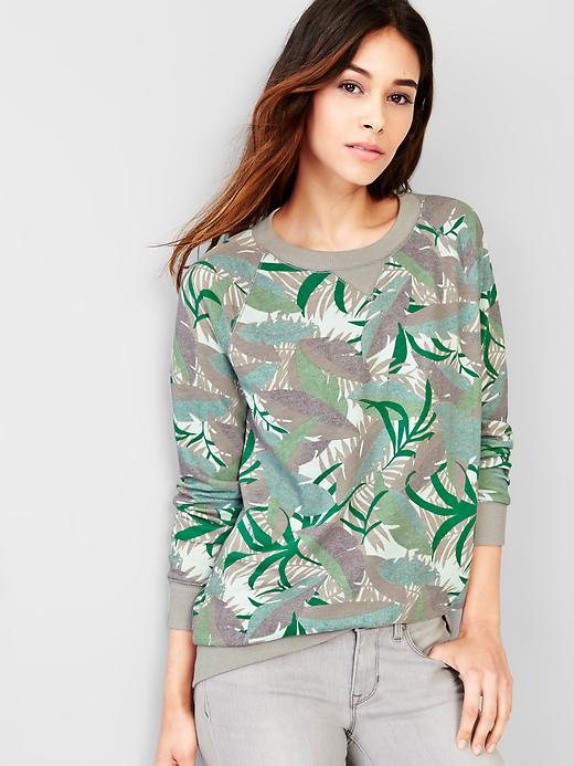 1 of 8 showing, with the color palm print of product Tropical sweatshirt tunic