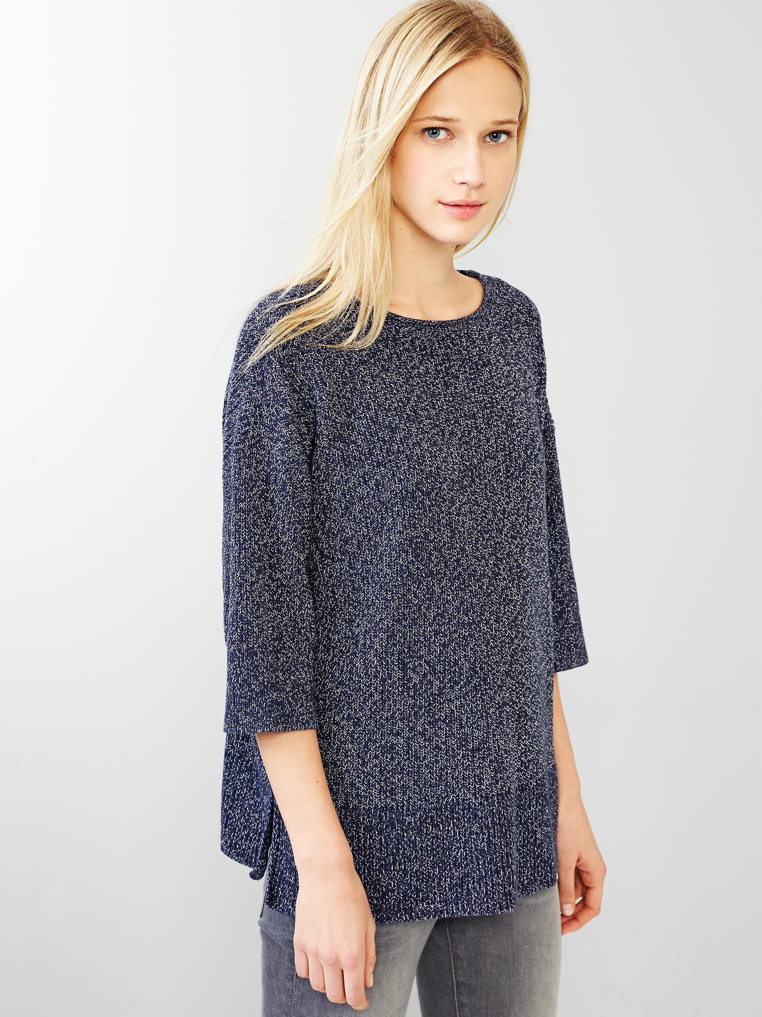 Marl oversized swing sweater Gap