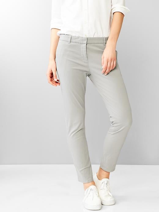 1 of 8 showing, with the color dusty gray of product Skinny mini skimmer khakis
