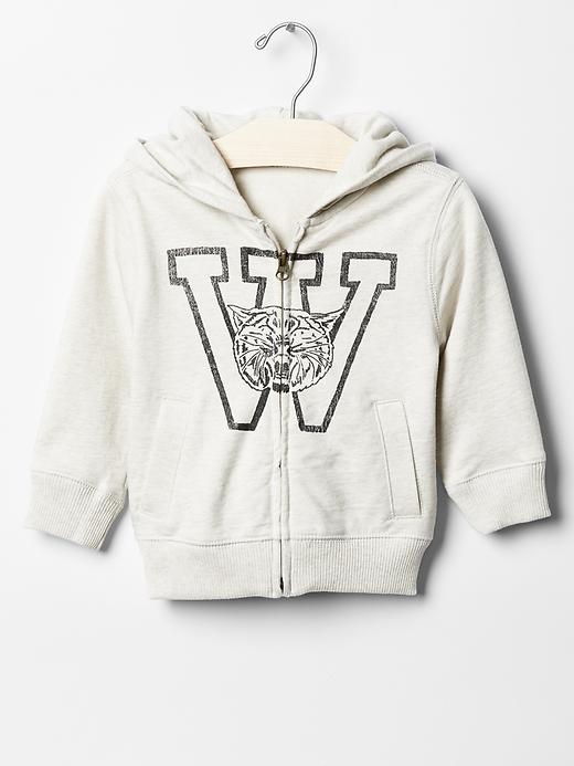 1 of 8 showing, with the color oatmeal heather of product Graphic zip hoodie