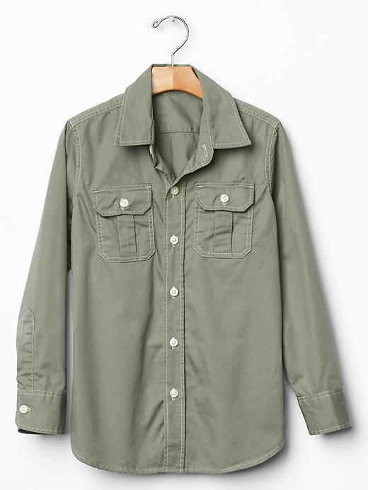 1 of 8 showing, with the color vintage palm of product Military shirt