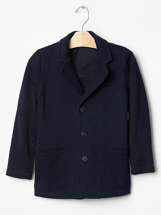 1 of 8 showing, with the color blue galaxy of product Knit schoolboy blazer