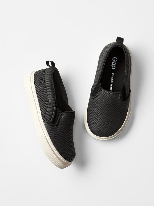 View large product image 1 of 1. Toddler Textured Slip-On Sneakers