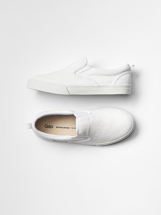 1 of 8 showing, with the color white of product Snake slip-on sneakers