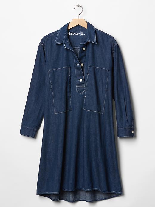 gap 1969 denim dress Buy GAP Women Women Blue 1969 Denim Western Shirt Dress