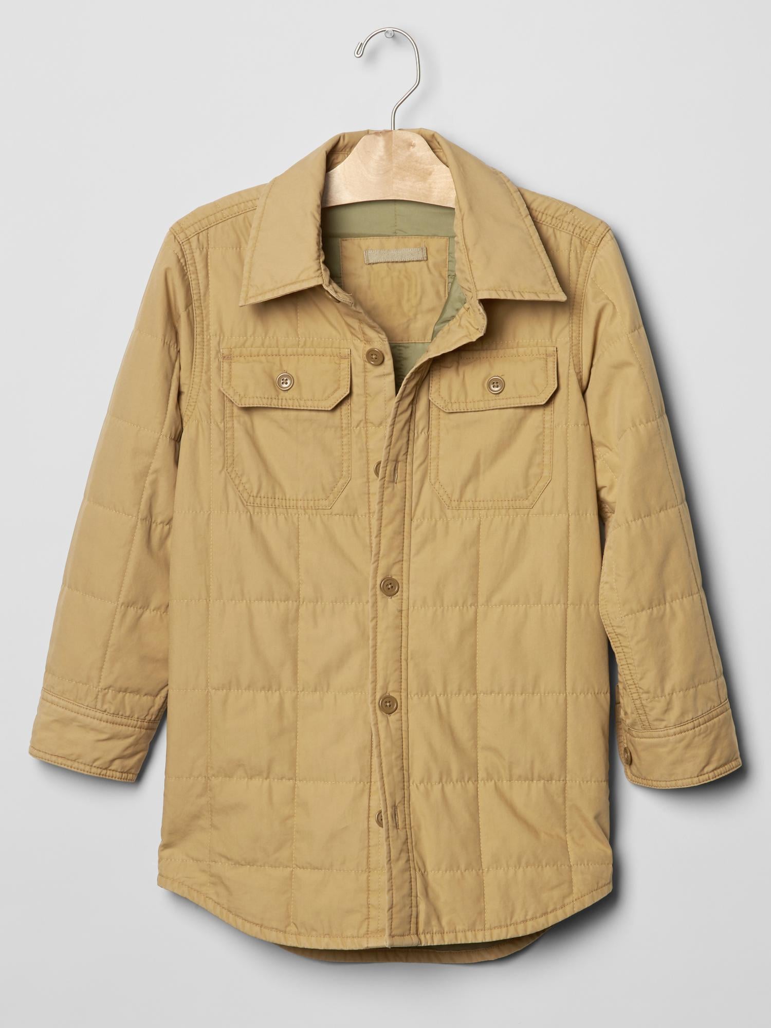 Gap quilted shirt jacket discount