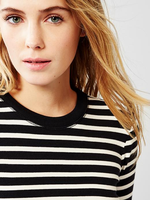 Image number 4 showing, Supersoft stripe crew tee