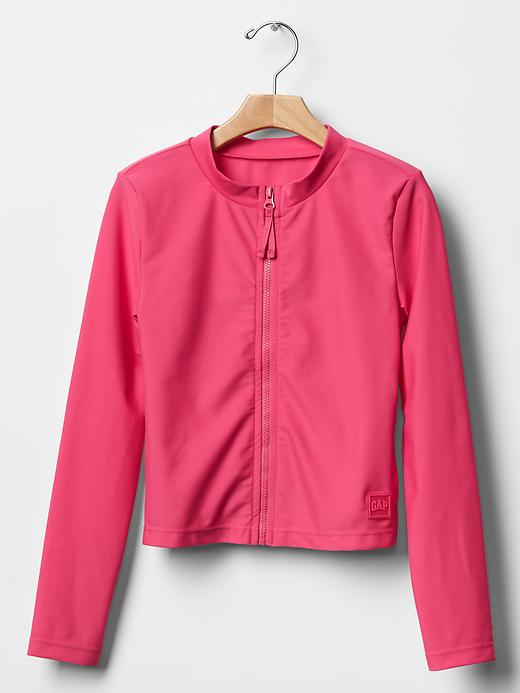 1 of 8 showing, with the color romantic of product Zip-front rashguard