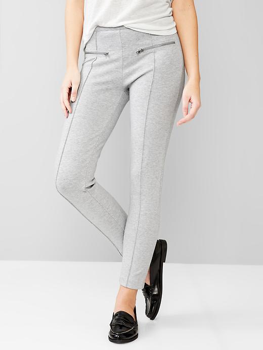 Image number 1 showing, Zip ponte pants