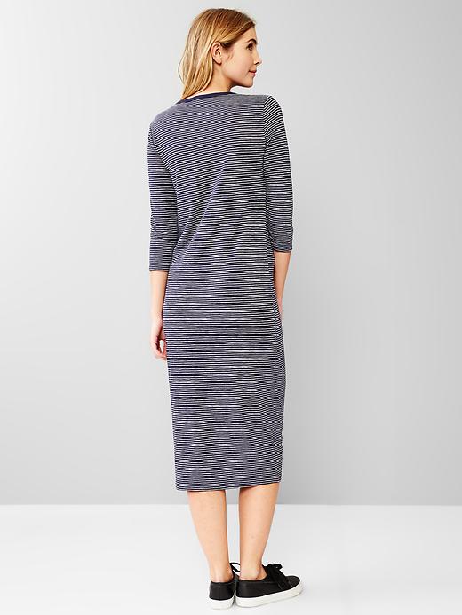 2 of 8 showing, with the color blue stripe of product Stripe midi dress