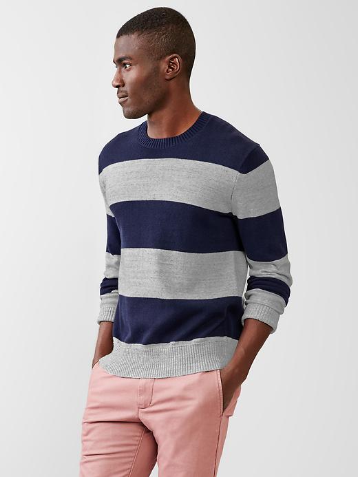 View large product image 1 of 1. Marled stripe sweater