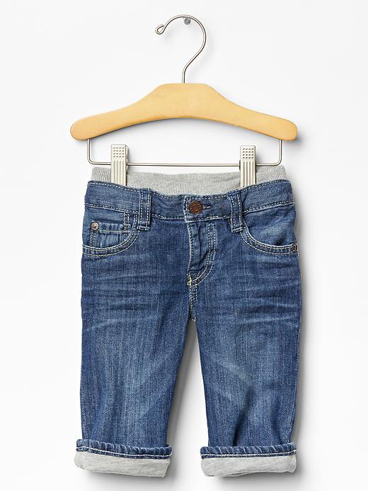1 of 8 showing, with the color medium wash of product 1969 lined pull-on original fit jeans
