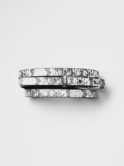 1 of 8 showing, with the color snake print of product Snakeskin belt