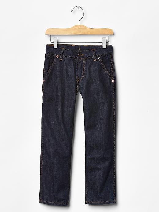1 of 8 showing, with the color dark denim of product 1969 carpenter jeans