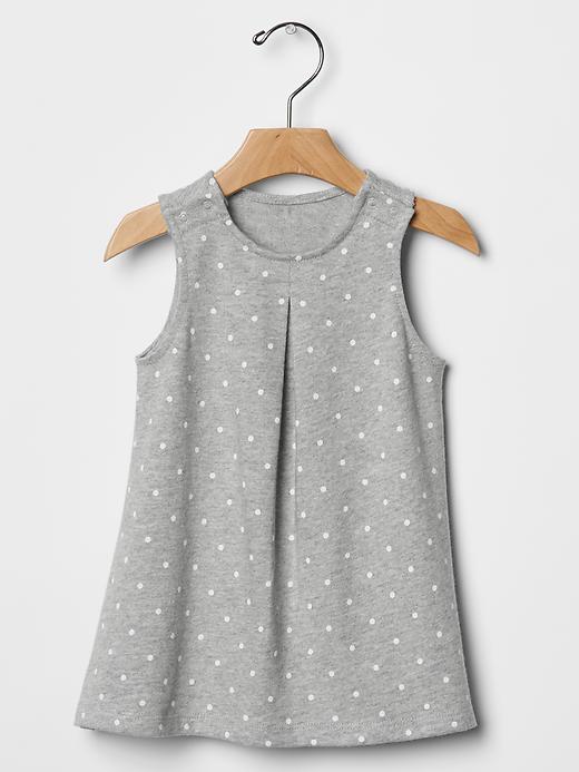 1 of 8 showing, with the color gray of product Dot pleated dress