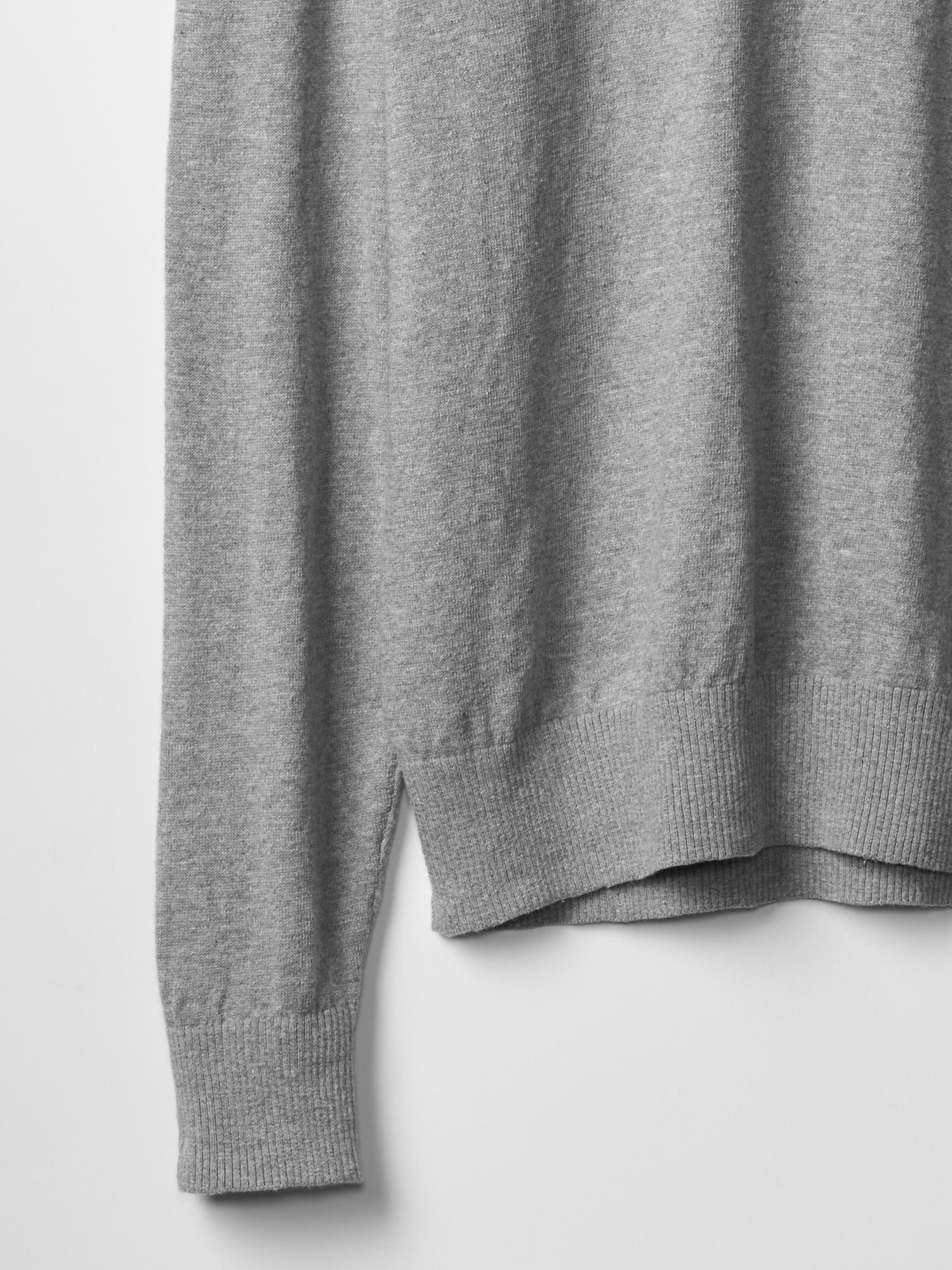 Cotton slub Vneck sweater Gap