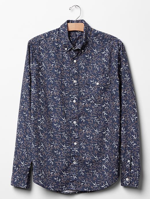 2 of 8 showing, with the color dutch blue of product Leafy vine print shirt
