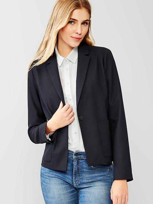 Image number 1 showing, Basketweave blazer