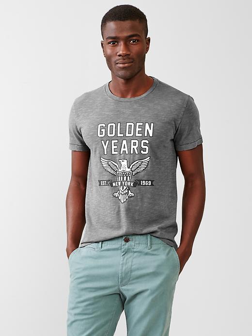 1 of 8 showing, with the color shark fin of product Golden years t-shirt