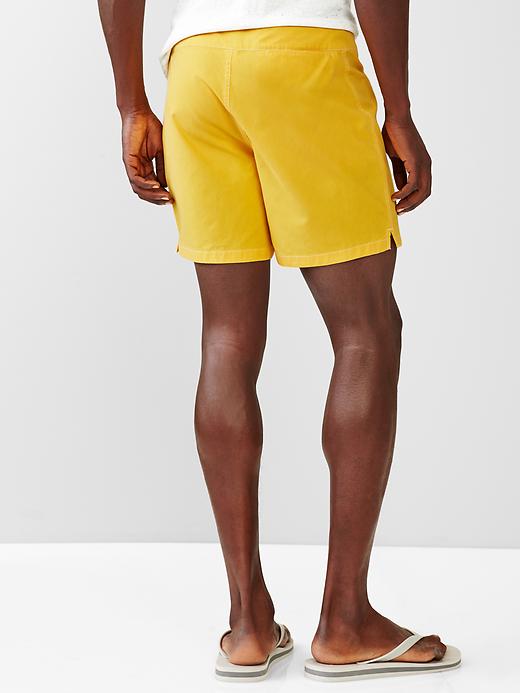 2 of 8 showing, with the color yellow of product Pool shorts (7")