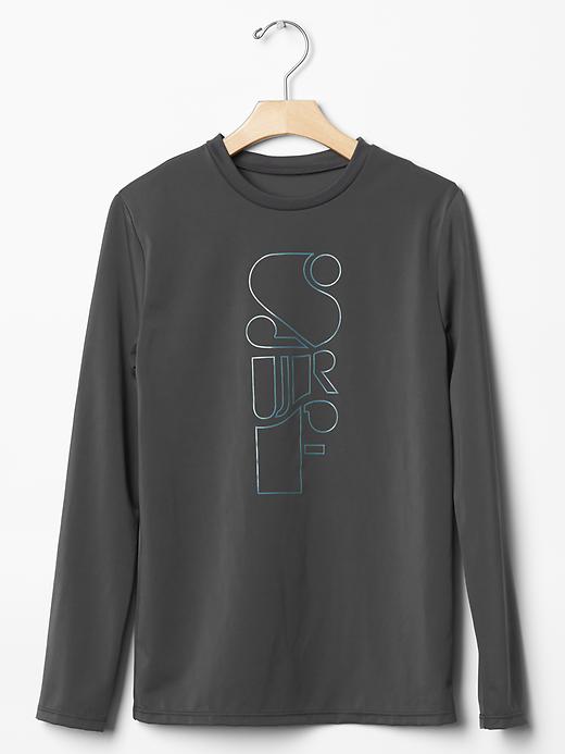 1 of 8 showing, with the color soft black of product Beach graphic rashguard