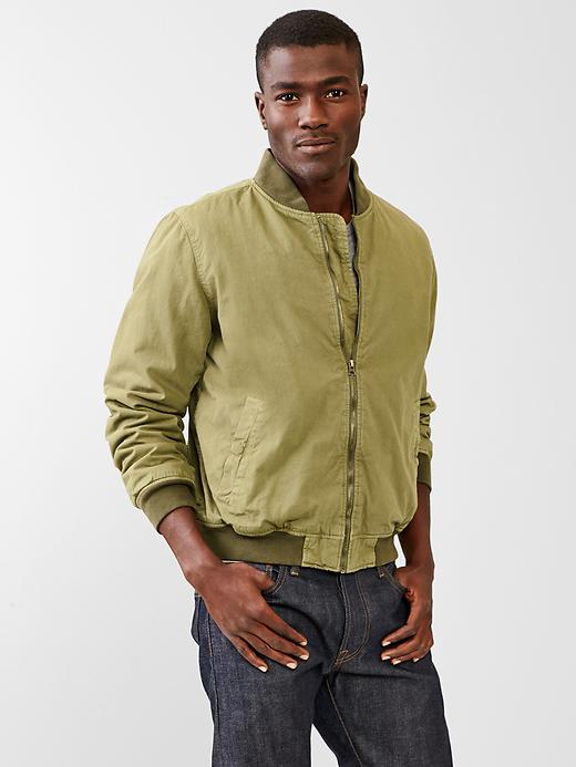 Image number 1 showing, Vintage canvas bomber jacket