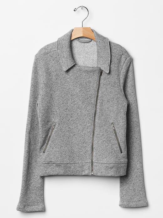 Marled moto jacket Gap