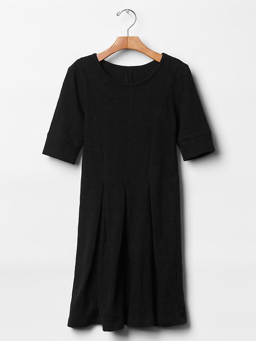 1 of 8 showing, with the color true black of product Seam flare dress