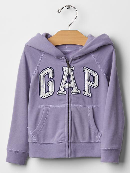1 of 8 showing, with the color freesia of product Floral logo terry zip hoodie