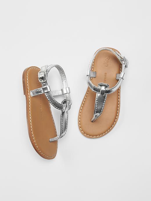View large product image 1 of 1. T-strap sandals