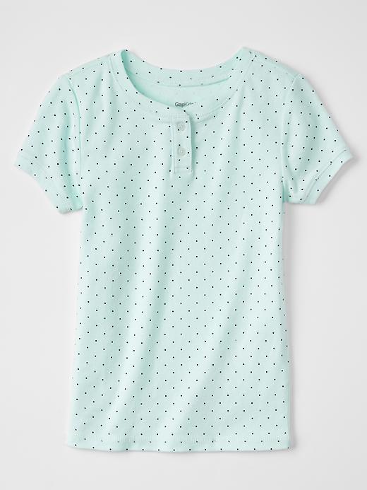 1 of 8 showing, with the color glass of water of product Printed PJ henley top