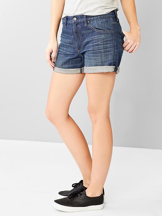 1 of 8 showing, with the color natural vintage of product 1969 sexy boyfriend denim shorts