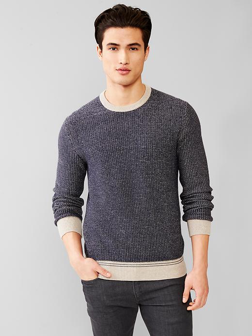 Textured crew sweater | Gap