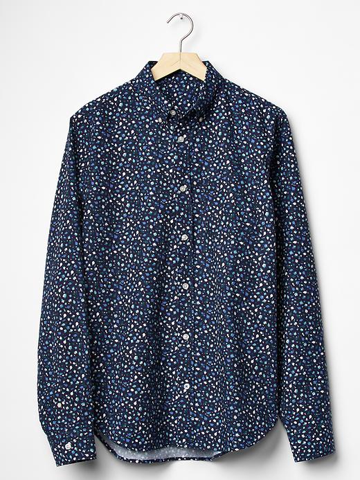 2 of 8 showing, with the color dark night of product Small floral oxford shirt