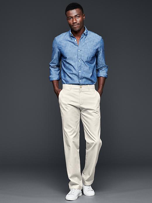 2 of 8 showing, with the color fresh praline of product Classic straight fit khakis