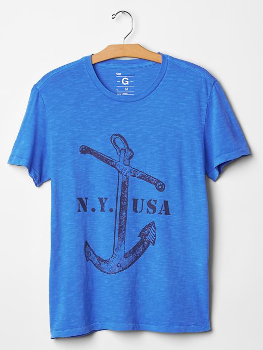 2 of 8 showing, with the color blue allure of product Anchor NY t-shirt