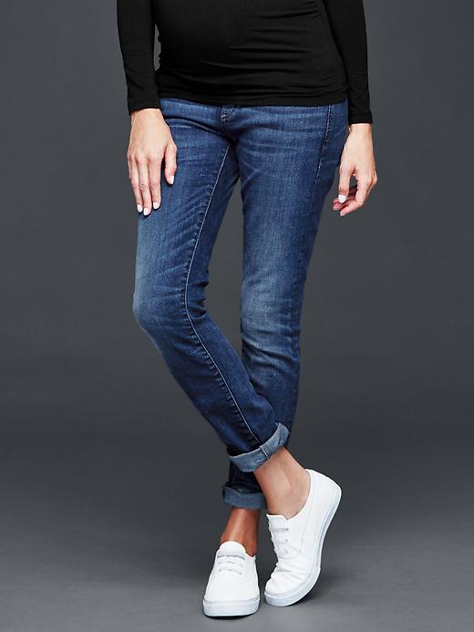 1 of 8 showing, with the color dark indigo of product 1969 full panel resolution slim straight jeans