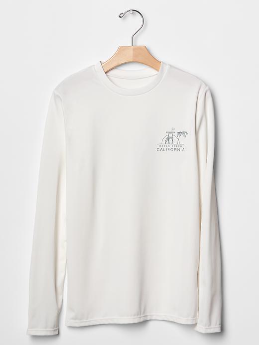 1 of 8 showing, with the color new off white of product Beach graphic rashguard
