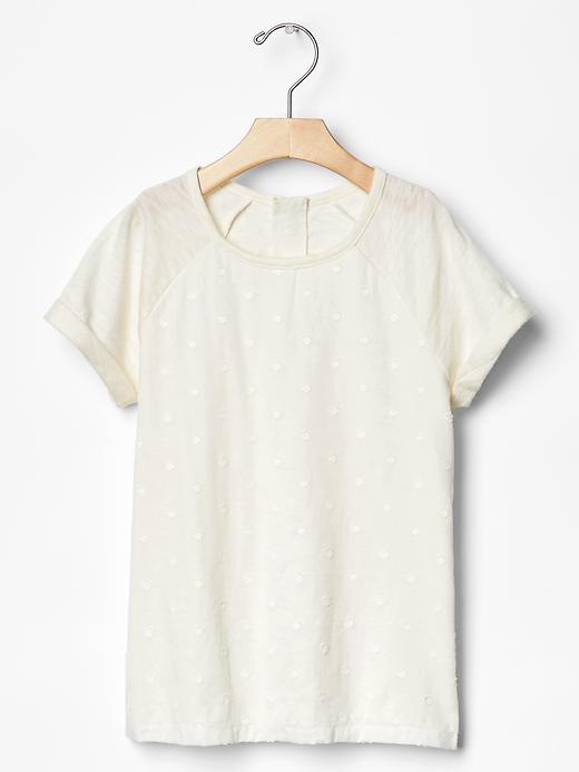 1 of 8 showing, with the color chalk of product Swiss dot raglan top