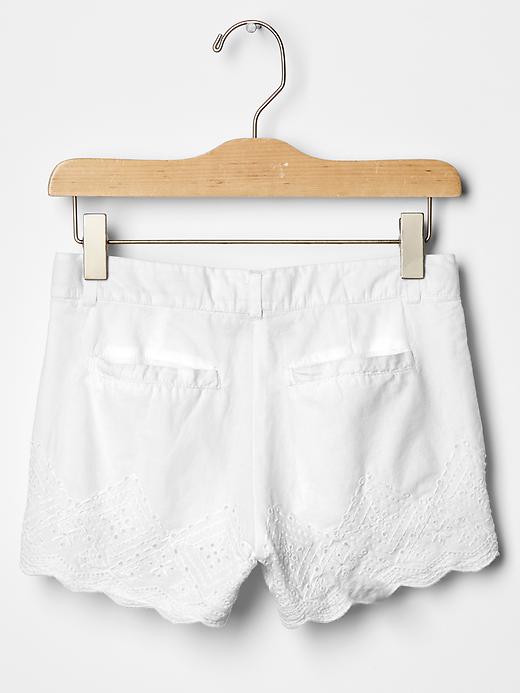 2 of 8 showing, with the color white of product Eyelet shorties