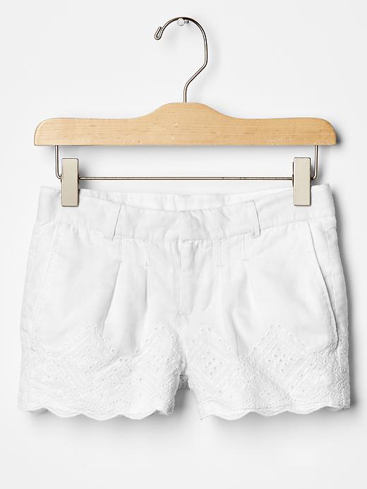 1 of 8 showing, with the color white of product Eyelet shorties