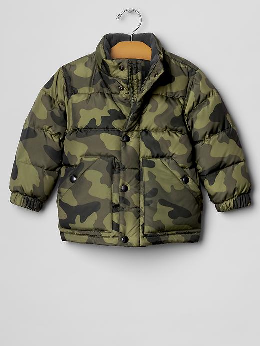 2 of 8 showing, with the color olive grove of product Warmest down camo puffer jacket