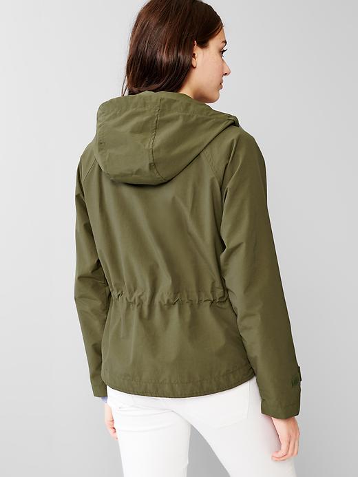 2 of 8 showing, with the color ripe olive of product Water-resistant hooded jacket