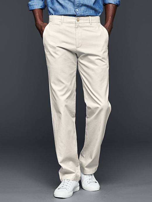 1 of 8 showing, with the color fresh praline of product Classic straight fit khakis