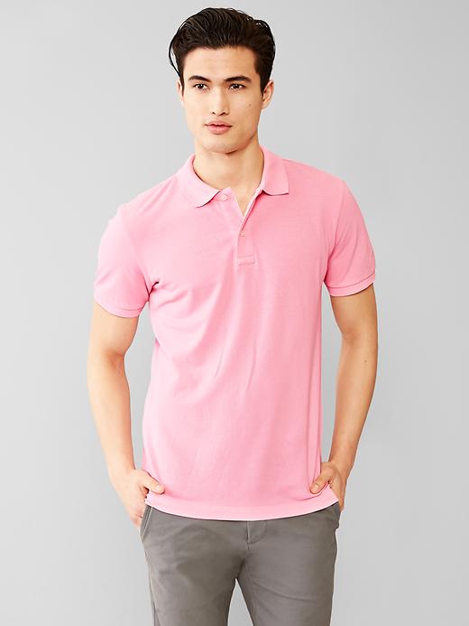 1 of 8 showing, with the color parfait pink of product Piqué polo