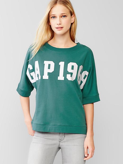 1 of 8 showing, with the color balsam of product Logo sweatshirt top