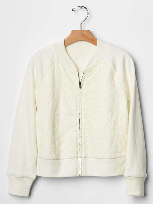 1 of 8 showing, with the color chalk of product Eyelet bomber jacket