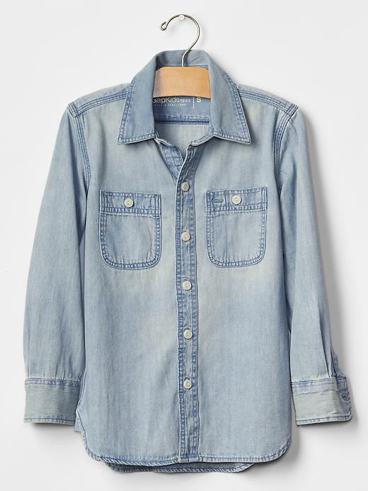 1 of 8 showing, with the color denim of product 1969 denim shirt
