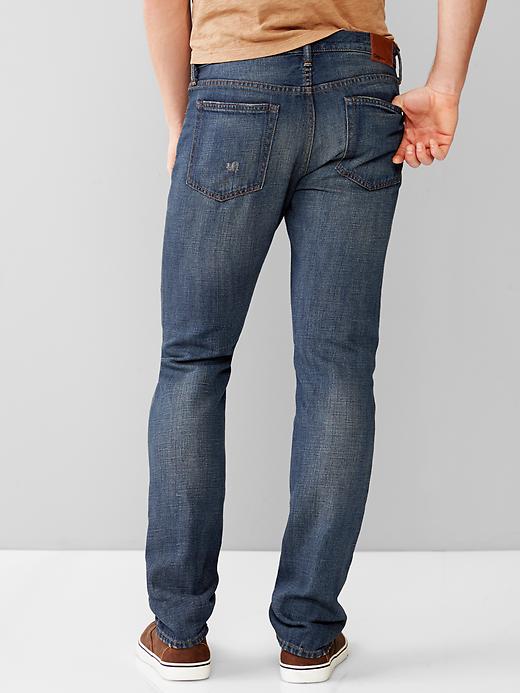2 of 8 showing, with the color indigo repair of product 1969 slim fit jeans (flagstaff wash)